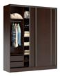 Placard MOSCONI PREMIUM NATURA 56395 Puertas Corredizas 1.80 Mts Wengue