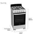 Cocina DREAN CD5502AI MG 55 cm Acero Inoxidable 