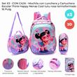 Set X3 Mochila Lunchera y Cartuchera SKORA 42946 Think Happy