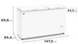 Freezer GAFA  FGHI400B-XLDP 402Lts Horizontal Blanco Inverter Doble Puerta 