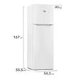 Heladera GAFA HGNF251B No Frost 262L Inverter Blanca 