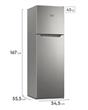Heladera GAFA HGNF251P No Frost 262L Inverter Plata 