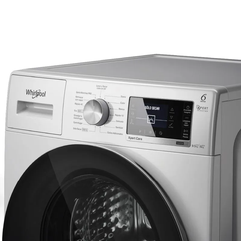Lavasecarropas WHIRLPOOL WNC95AB carga frontal 9,5/6 kg blanco