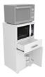 Mueble MOSCONI EXPRESS 10159 Porta Microondas 2 Puertas Con Grill Blanco