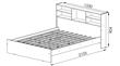 Cama 2 Plazas ORLANDI 73 Con Repisa Jacaranda 