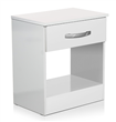 Mesa de luz RICCHEZZE Ecopack 1 Cajón Blanco