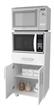 Mueble MOSCONI EXPRESS 10159 Porta Microondas 2 Puertas Con Grill Blanco