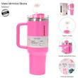 Vaso térmico SKORA 37122 con bombilla y tapon nube 1200ml rosa