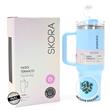 Vaso térmico SKORA 37126 con bombilla y tapon nube 1200ml celeste