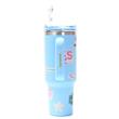 Vaso térmico SKORA 37126 con bombilla y tapon nube 1200ml celeste