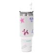 Vaso térmico SKORA 37194 con bombilla y tapon nube 1200ml blanco