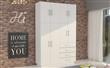 Placard MOSCONI DAKAR PLUS 56599 214×140×46 cm 8 Puertas Blanco 