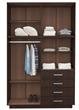 Placard MOSCONI DAKAR PLUS 56603 214×140×46 cm 8 Puertas Wengue