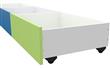 Kit Cajones MOSCONI 81028 Bajo Cama 190×45×20 cm (Verde/Amarillo/Lila)