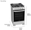 Cocina DREAN CD5507AI  MG 55 cm Acero Inoxidable