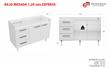 Bajo Mesada MOSCONI EXPRESS 10132 1.20 Mts Blanco 