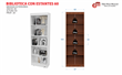 Biblioteca MOSCONI DAKAR 81046 181X60X29 Con Estantes Blanca