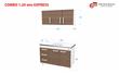 Combo Cocina MOSCONI 10139 1,20 mts EXPRESS Blanco S/Bacha