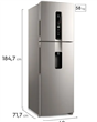 Heladera ELECTROLUX IW45S Top Freezer No Frost 424L Plata