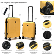 Set Valijas WANDERLUST 39787 Carry On 20" Y 24" amarillo