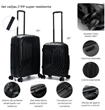 Set Valijas WANDERLUST 39781 Carry On 20" Y 24" negro