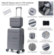 Set Valijas SKORA 39764 Hard Abs Beauty Case 20" Y 14" gris