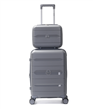 Set Valijas SKORA 39764 Hard Abs Beauty Case 20" Y 14" gris
