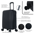 Set Valijas WANDERLUST 37877 urban 24" Y 28" negro