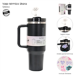 Vaso térmico SKORA 37127 con bombilla y tapon nube 1200ml negro
