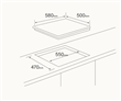 Anafe VONDOM VAG60A4 a gas empotrable acero inoxidable 60cm