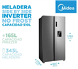 Heladera MIDEA MDRS710FGE46ADW no frost inverter side by side 510L