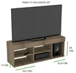 Rack FIPLASTO TV8017 tv/led 55" roble kendal/roble denver