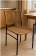 Set X2 sillas de comedor DAKOT BALI simil yute soga tejida marrón claro