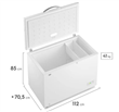 Freezer horizontal GAFA FGHF300B-L función turbo 316L blanco