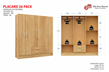 Placard MOSCONI 57080 26 Pack 6 puertas chocolate