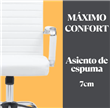Sillón de escritorio BIG MARKET CROMO ALTA blanca