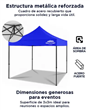 Gazebo GADNIC GAZEBO04 3X3-NR reforzado plegable estructura metálica