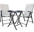Set de Jardín AVELINO FR-ITS034 mesa 60cm + 2 Sillones Plegables