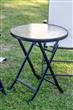 Set de Jardín AVELINO FR-ITS034 mesa 60cm + 2 Sillones Plegables