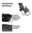 Reposera WAGGS REPO03 Gravedad Cero Plegable Negro