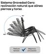 Reposera WAGGS REPO03 Gravedad Cero Plegable Negro
