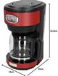 Cafetera WESTINGHOUSE CMF1000S01 de Filtro Retro Roja  