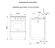 Horno Empotrable DOMEC HNCLP Multigas 60cm Negro 