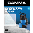 Electrobomba GAMMA G3206AR 0.75 HP Sumergible para Desagote 750W