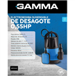 Electrobomba GAMMA G3205AR 0.55HP Sumergible para Desagote 400W