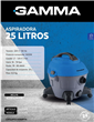 Aspiradora GAMMA G2203AR de Polvo y Líquido 25 Lts