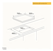 Anafe VONDOM VAG76N5/HE A Gas Empotrable Vidrio Templado Negro 76 Cm