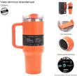 Vaso Térmico WANDERLUST 40128  con Bombilla 1200 ml Naranja