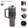 Vaso Térmico WANDERLUST 40126 con Bombilla 1200 ml Marrón