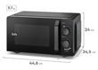 Microondas GAFA MG20AB 20 Litros Rotativo Negro